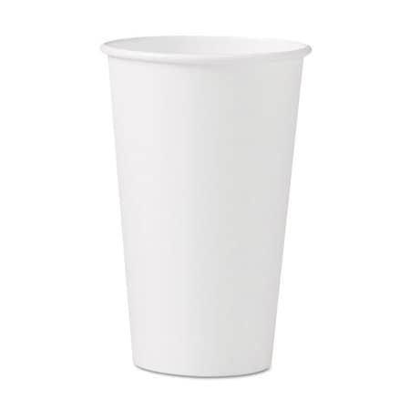 Dart , Polycoated Hot Paper Cups, 16 Oz, White 316W